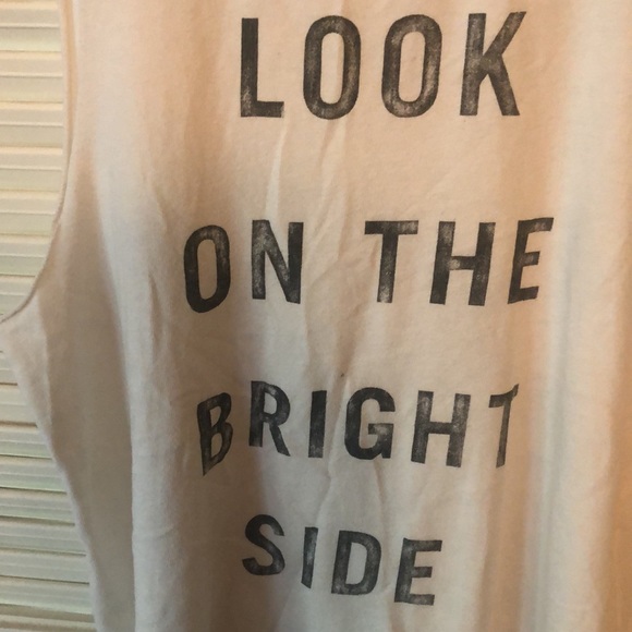 Look on the Bright Side size medium cut off tank - Picture 2 of 2